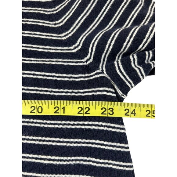 Talbots Womens Pullover Striped Knitted Sweater 3/4 Sleeves Blue White Size 2X - Picture 3 of 5
